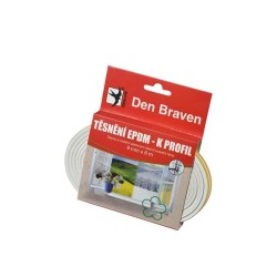 Tesnenie do okien a dverí samolepiace 9x4mm DEN BRAVEN biela 6m